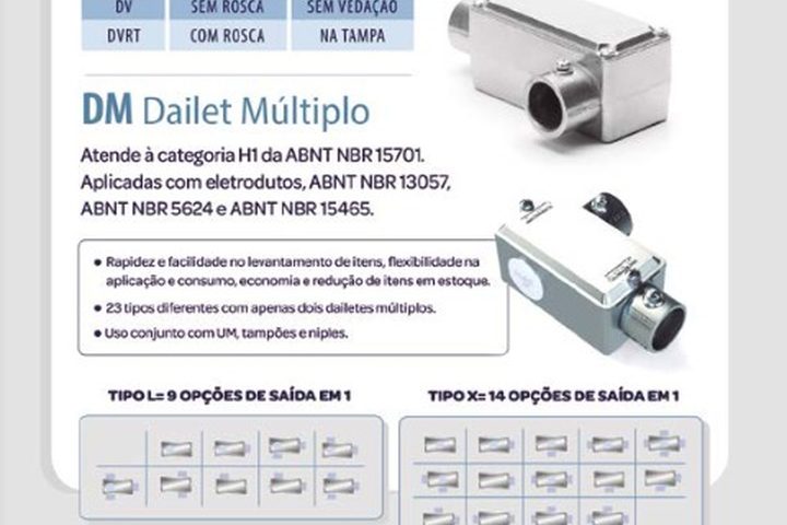 Tampa Dailet Modular DAISA — equipamento modular compatível com diversas marcas